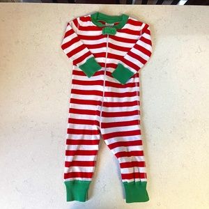 Hanna Andersson Zip Up Sleeper Red Green 12-18m